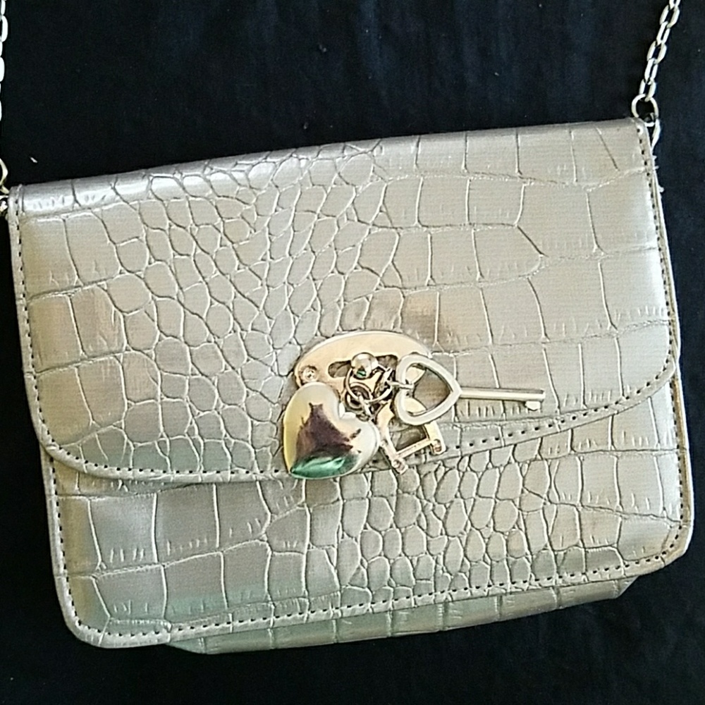 Silver evening bag purse